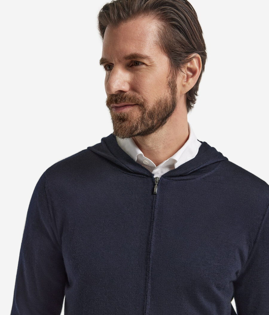 felpa con cappuccio in cashmere ultrafine