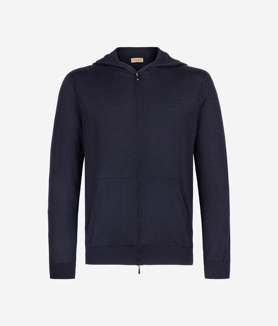 felpa con cappuccio in cashmere ultrafine