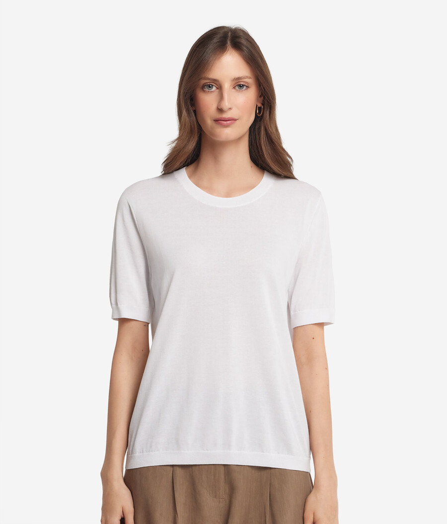 maglietta girocollo in cotone fresh