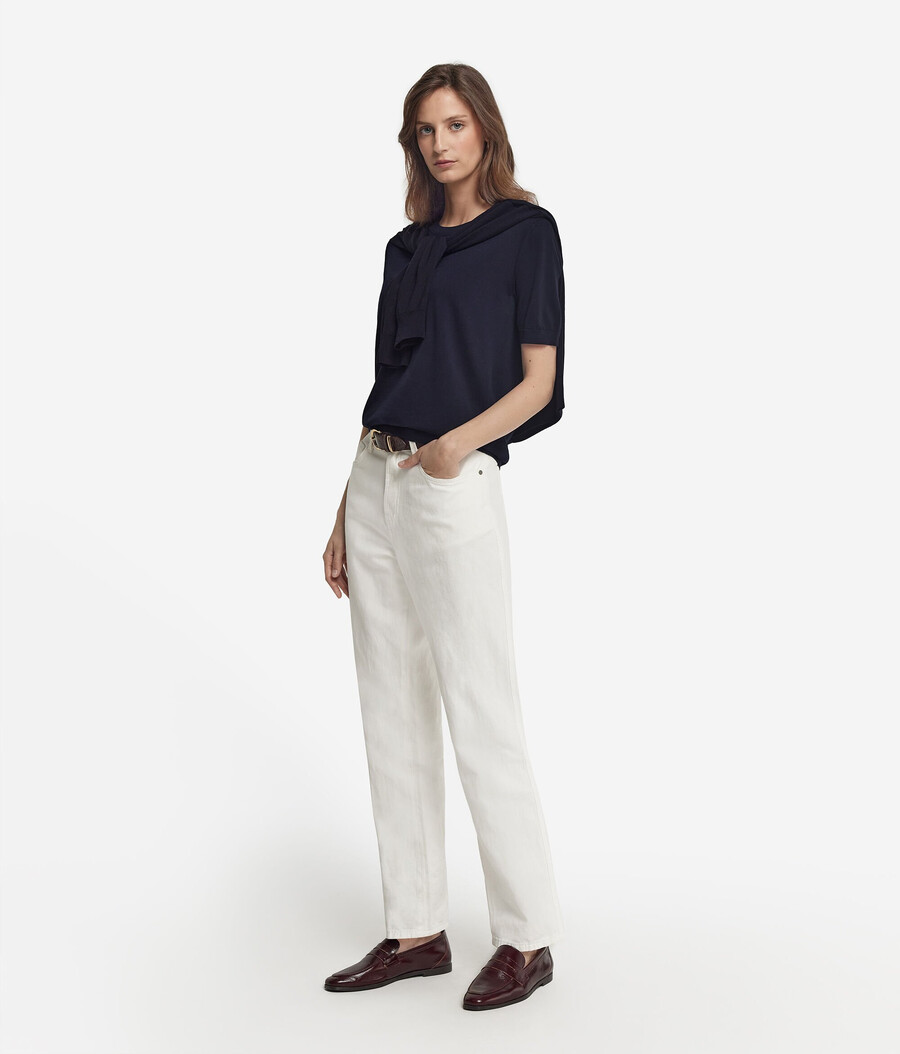 maglietta girocollo in cotone fresh