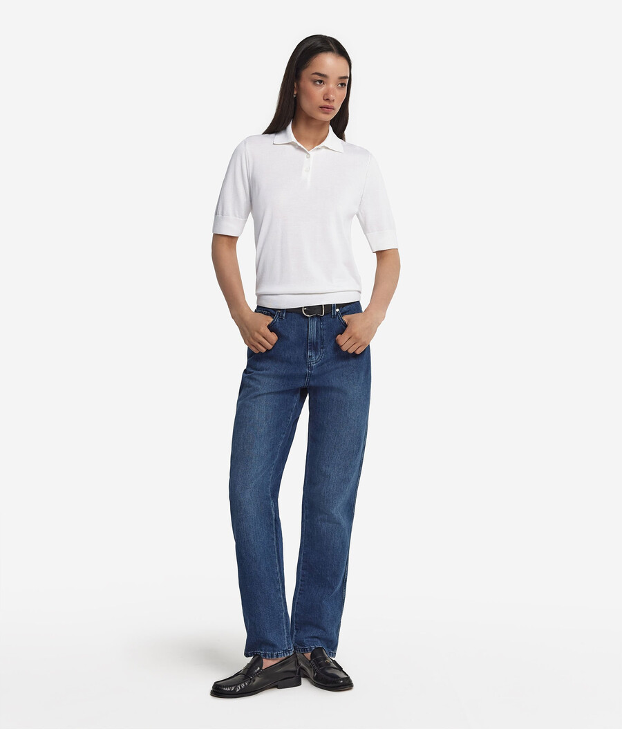 polo in seta e cotone