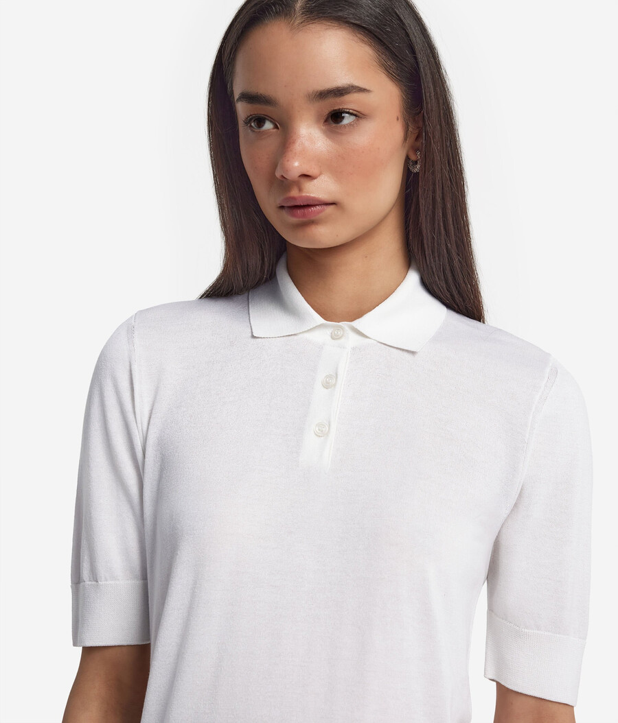 polo in seta e cotone