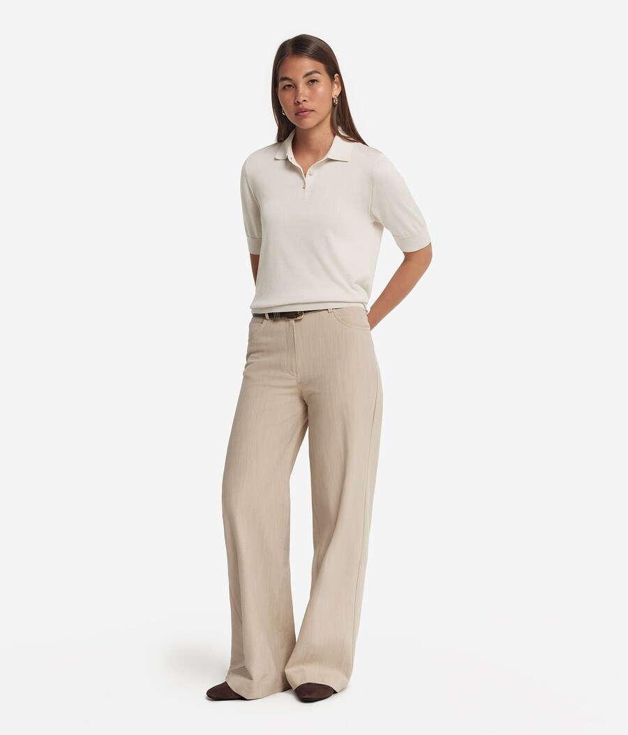 polo in seta e cotone