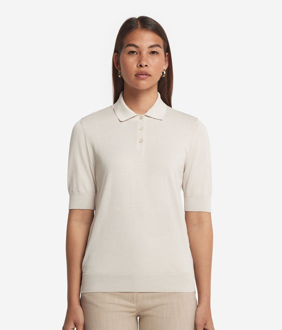 polo in seta e cotone