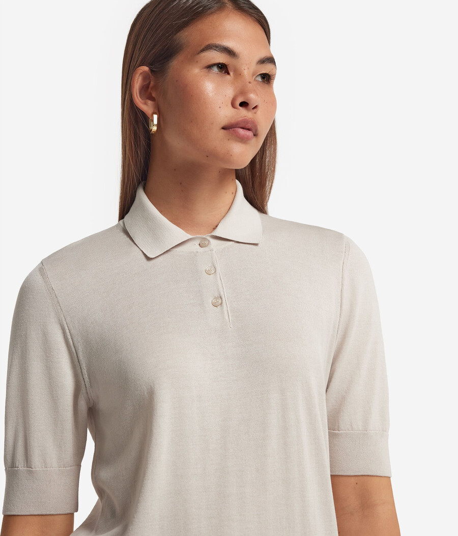 polo in seta e cotone