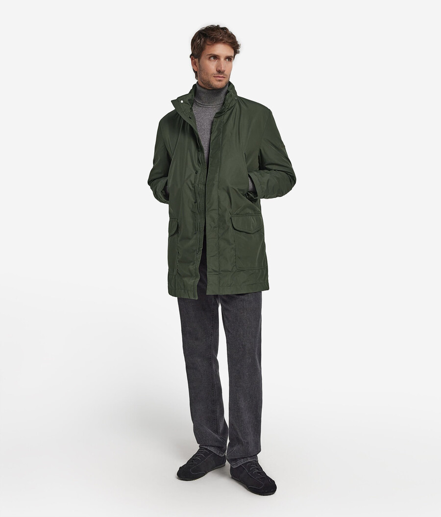 parka in tessuto tecnico cashmere
