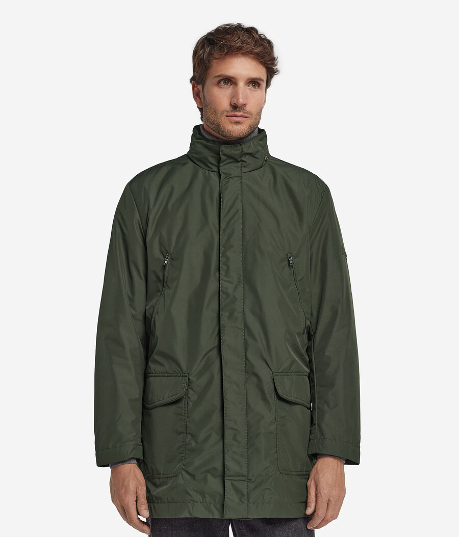 parka in tessuto tecnico cashmere