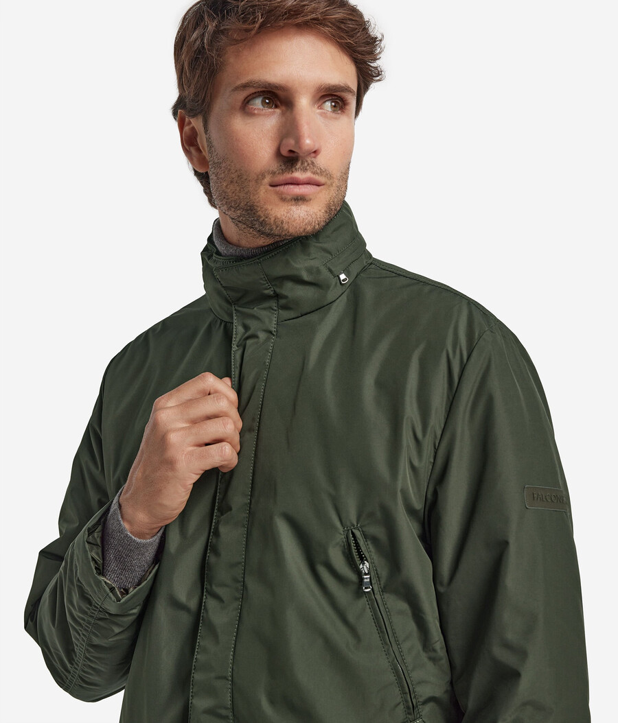 parka in tessuto tecnico cashmere