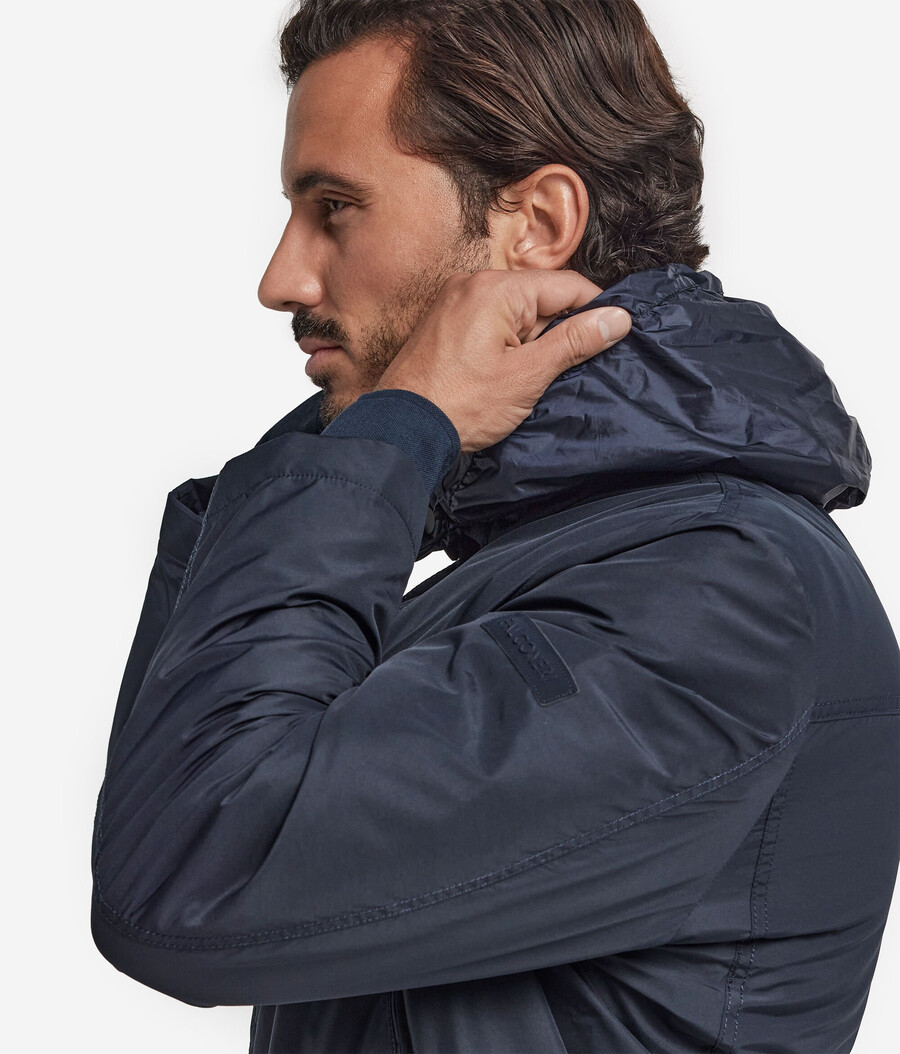 parka in tessuto tecnico cashmere