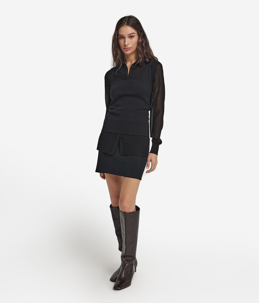 canotta reversibile in cashmere ultrafine