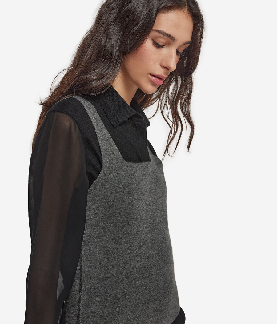 canotta reversibile in cashmere ultrafine