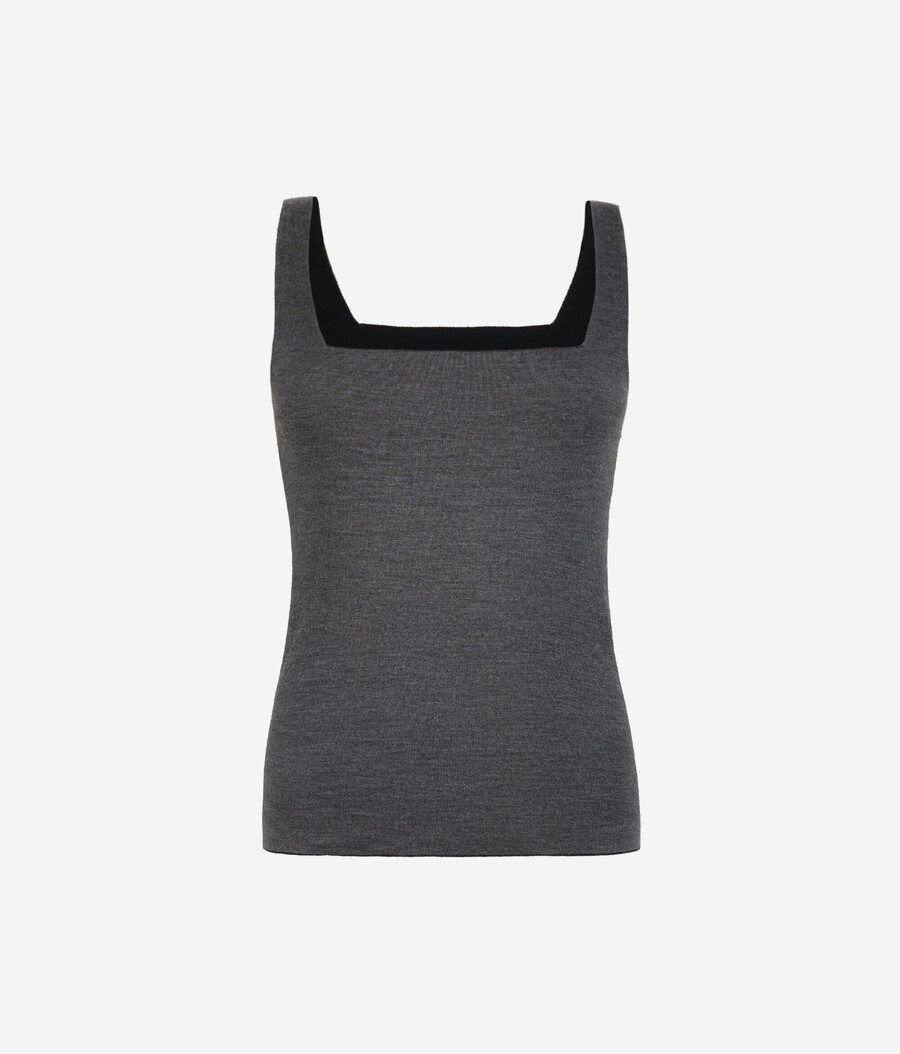 canotta reversibile in cashmere ultrafine