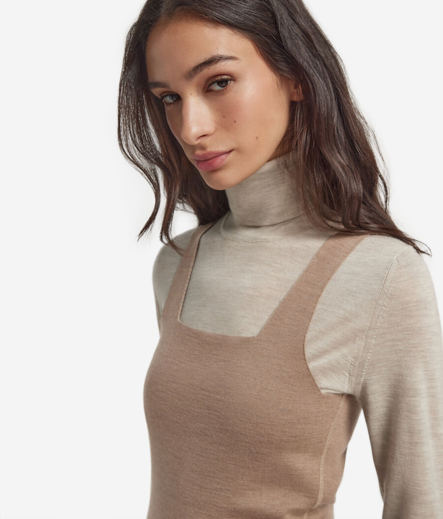 canotta reversibile in cashmere ultrafine