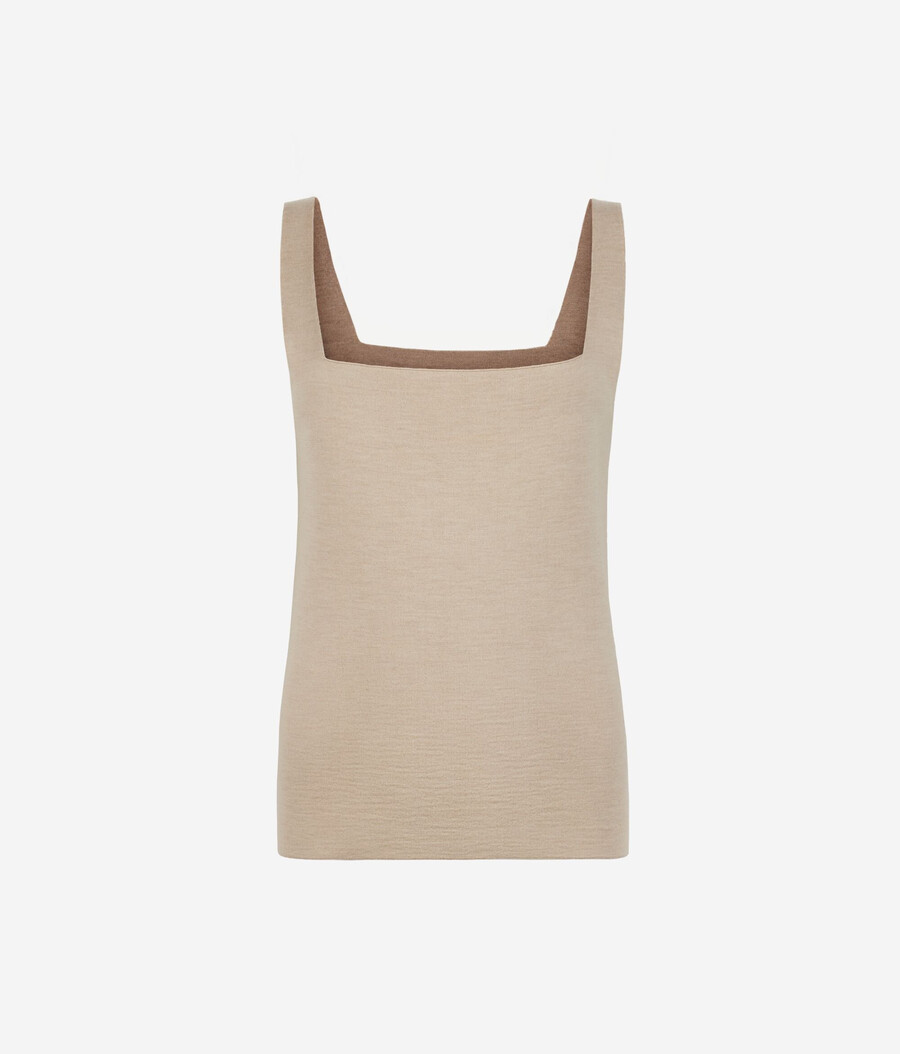 canotta reversibile in cashmere ultrafine
