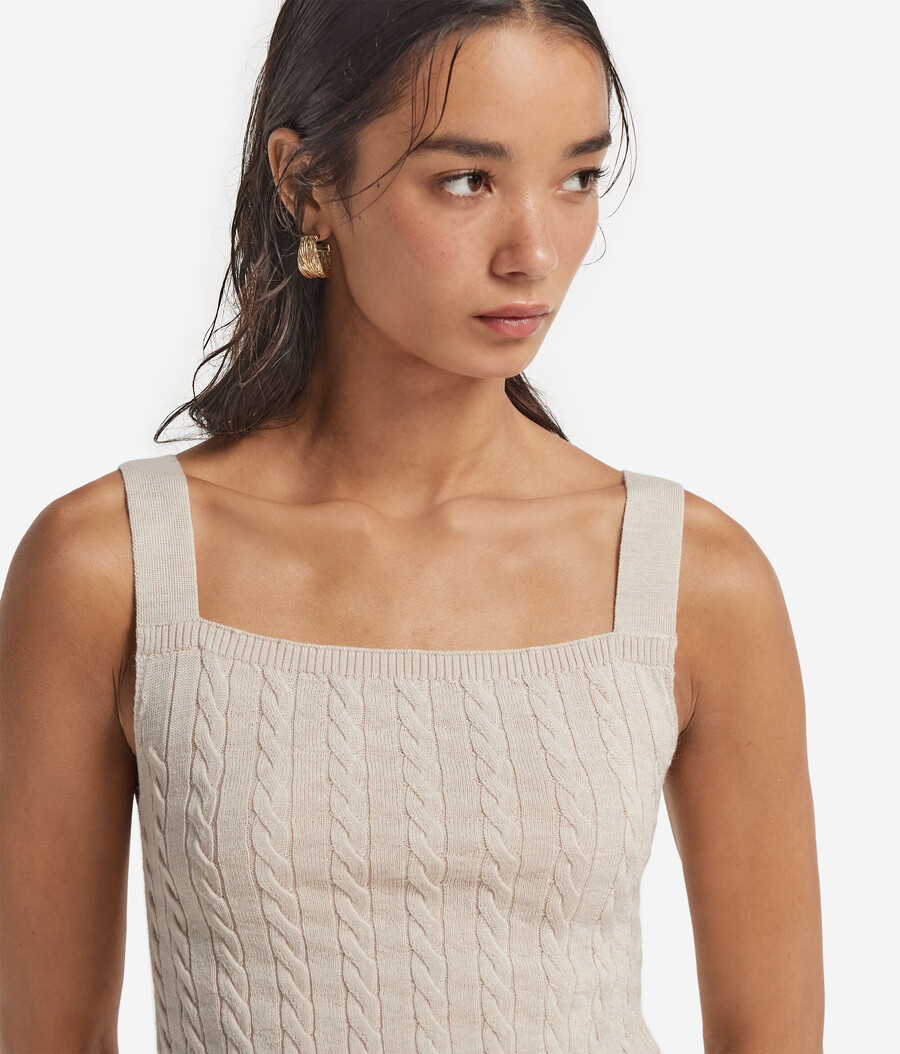 maglia in lana a trecce