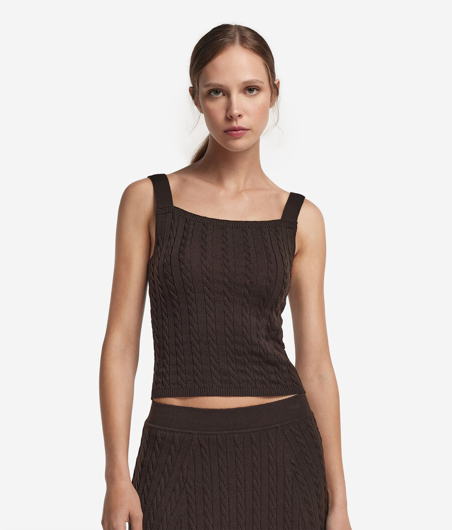 maglia in lana a trecce