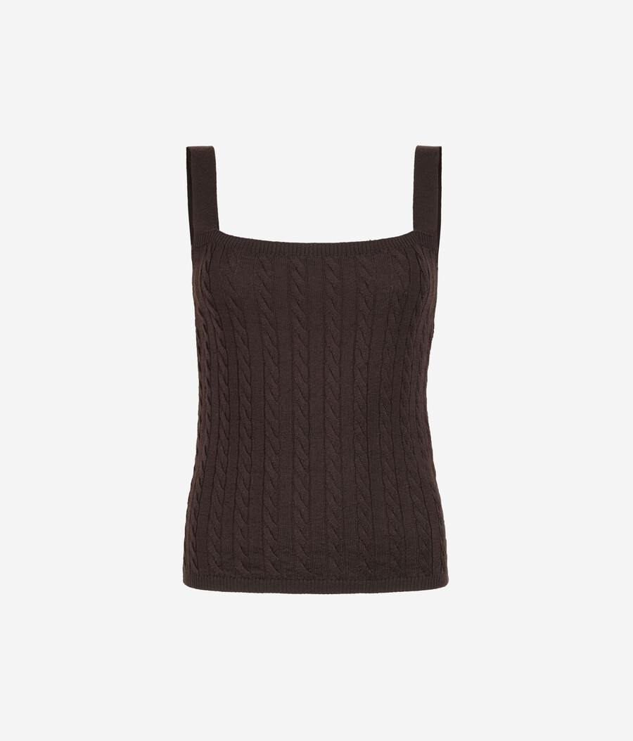 maglia in lana a trecce