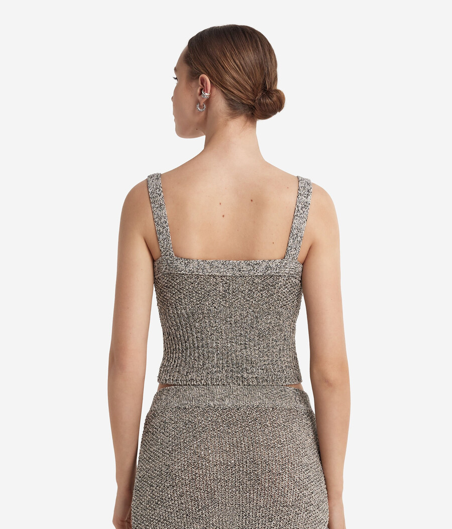 top con paillettes