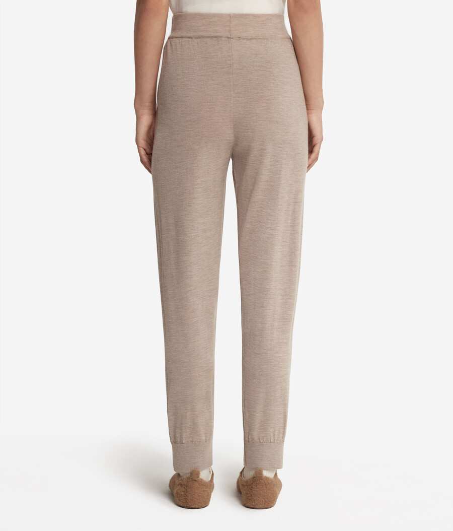 pantaloni in cashmere ultrafine con risvolti alle caviglie