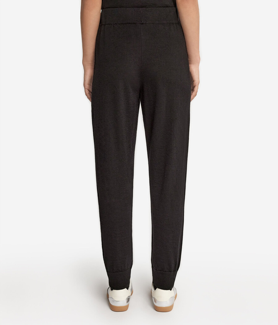pantaloni in cashmere ultrafine con risvolti alle caviglie