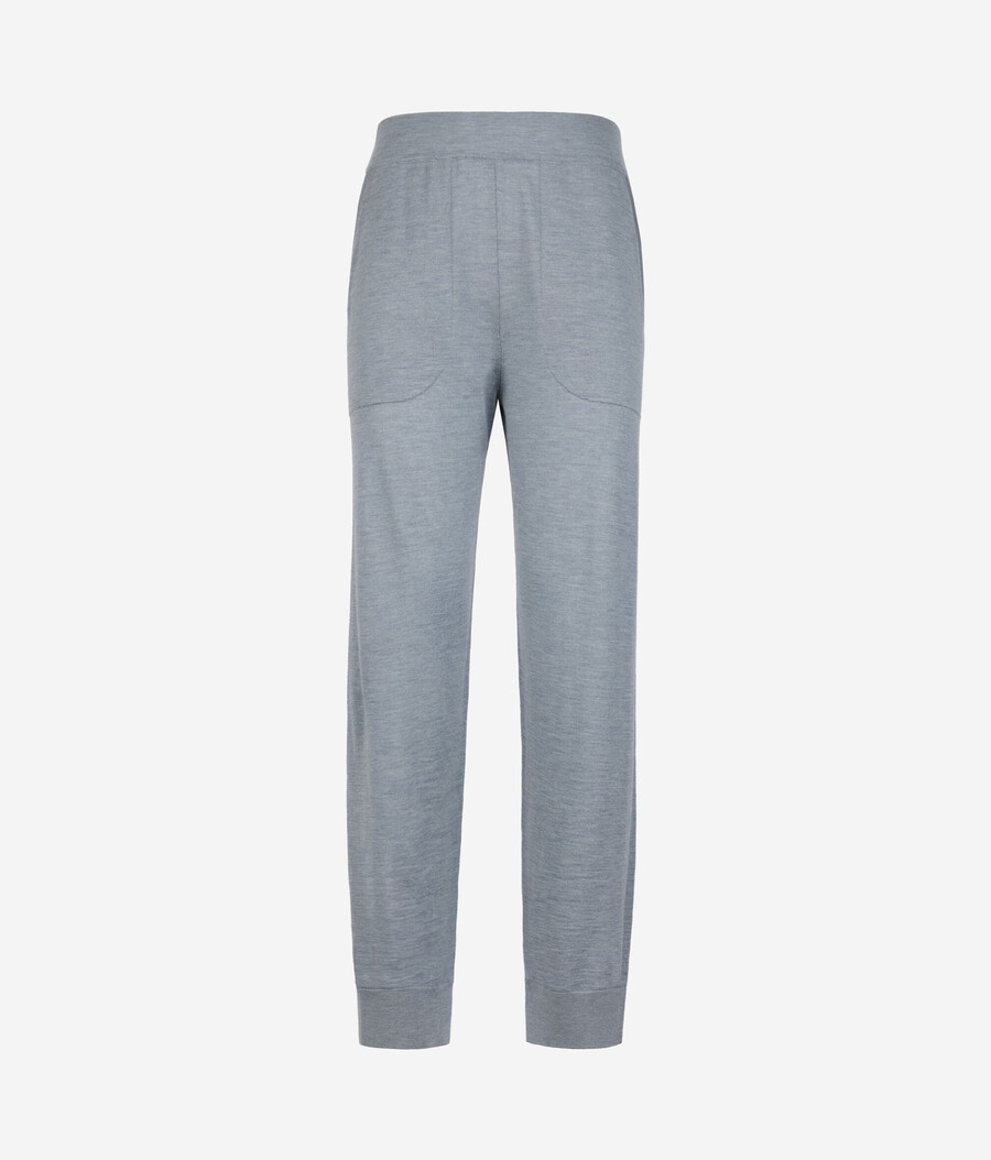 pantaloni in cashmere ultrafine con risvolti alle caviglie