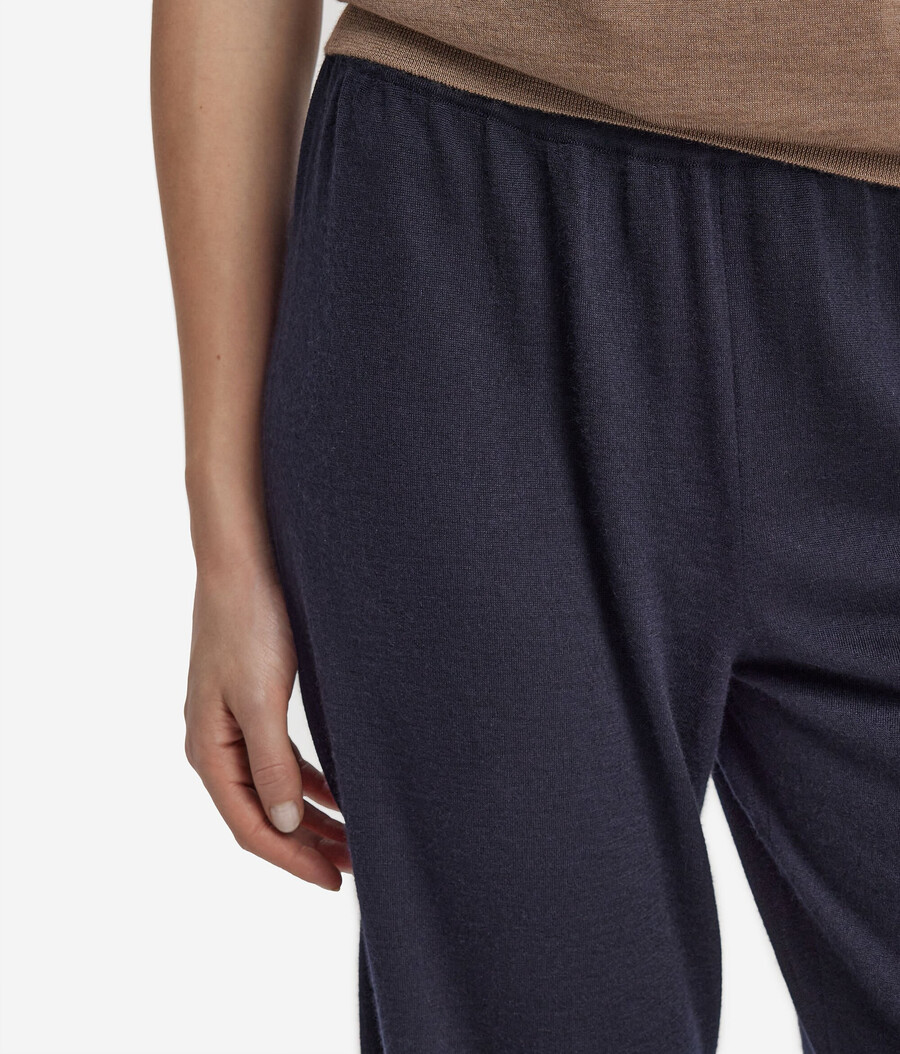 pantaloni palazzo in cashmere ultrafine