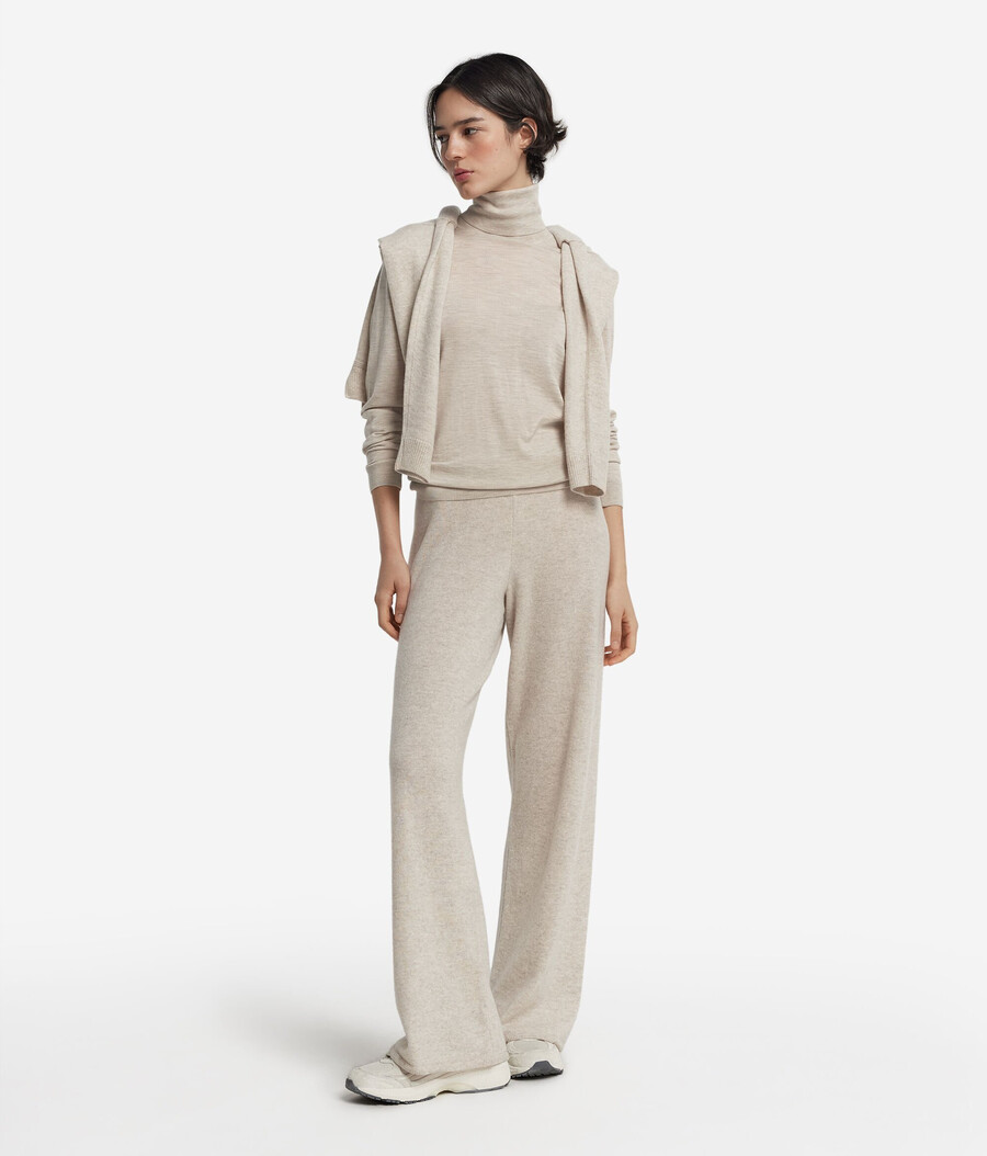 pantaloni palazzo in cashmere ultrasoft