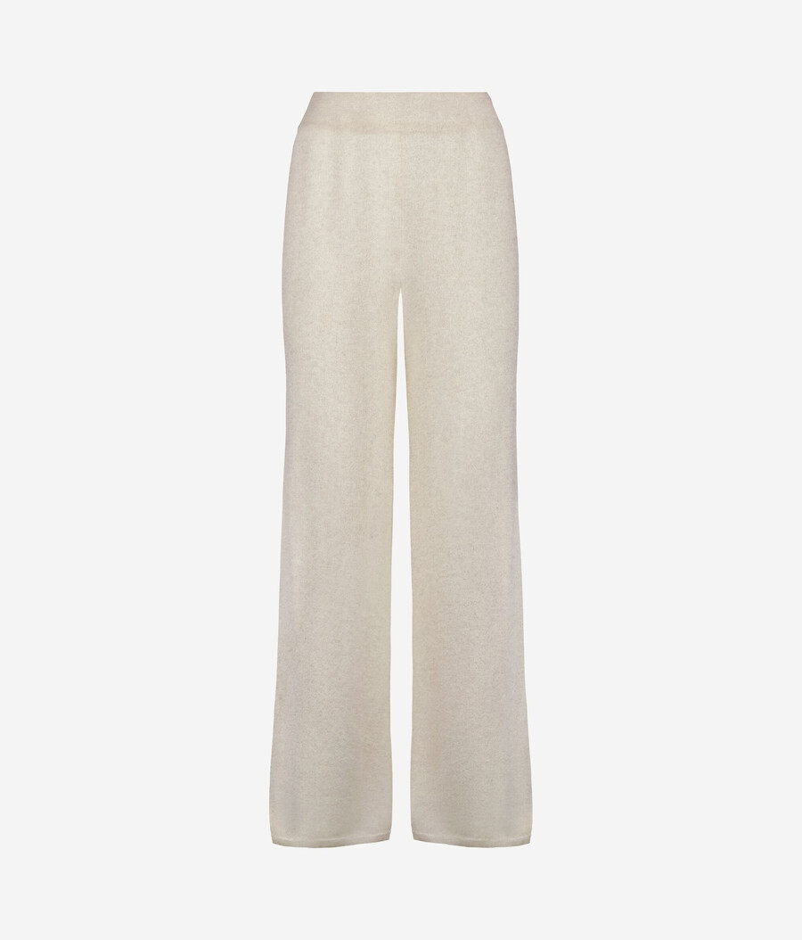 pantaloni palazzo in cashmere ultrasoft
