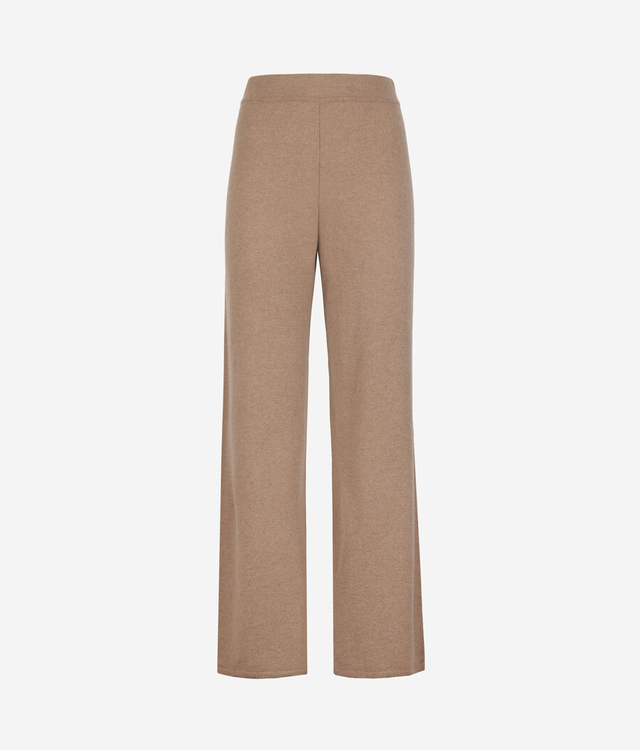 pantaloni palazzo in cashmere ultrasoft