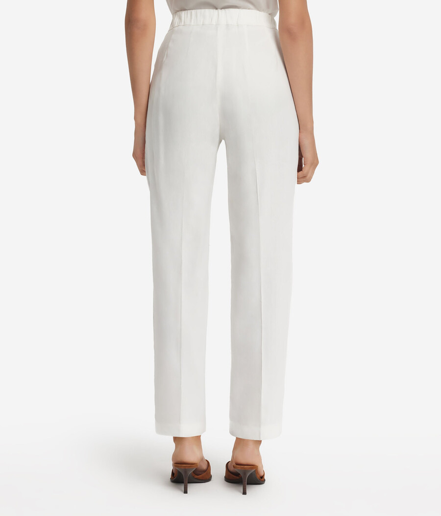 pantaloni in lino e viscosa
