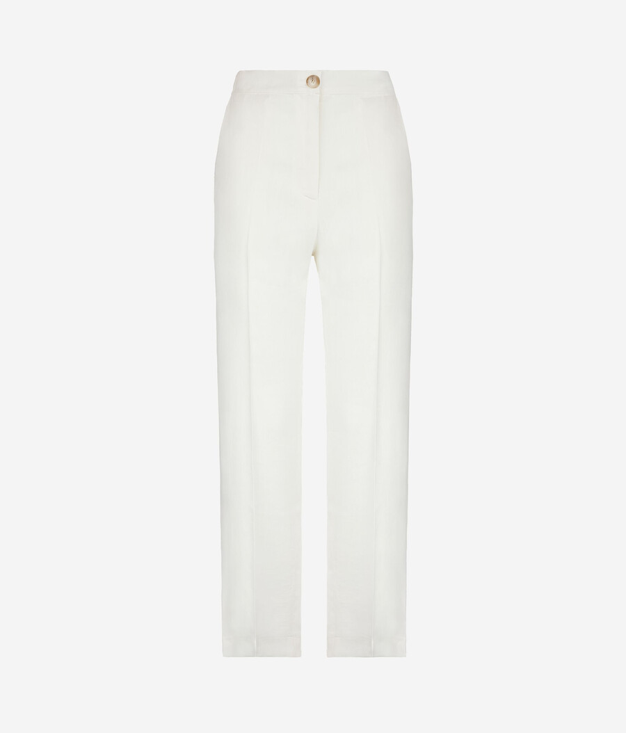 pantaloni in lino e viscosa