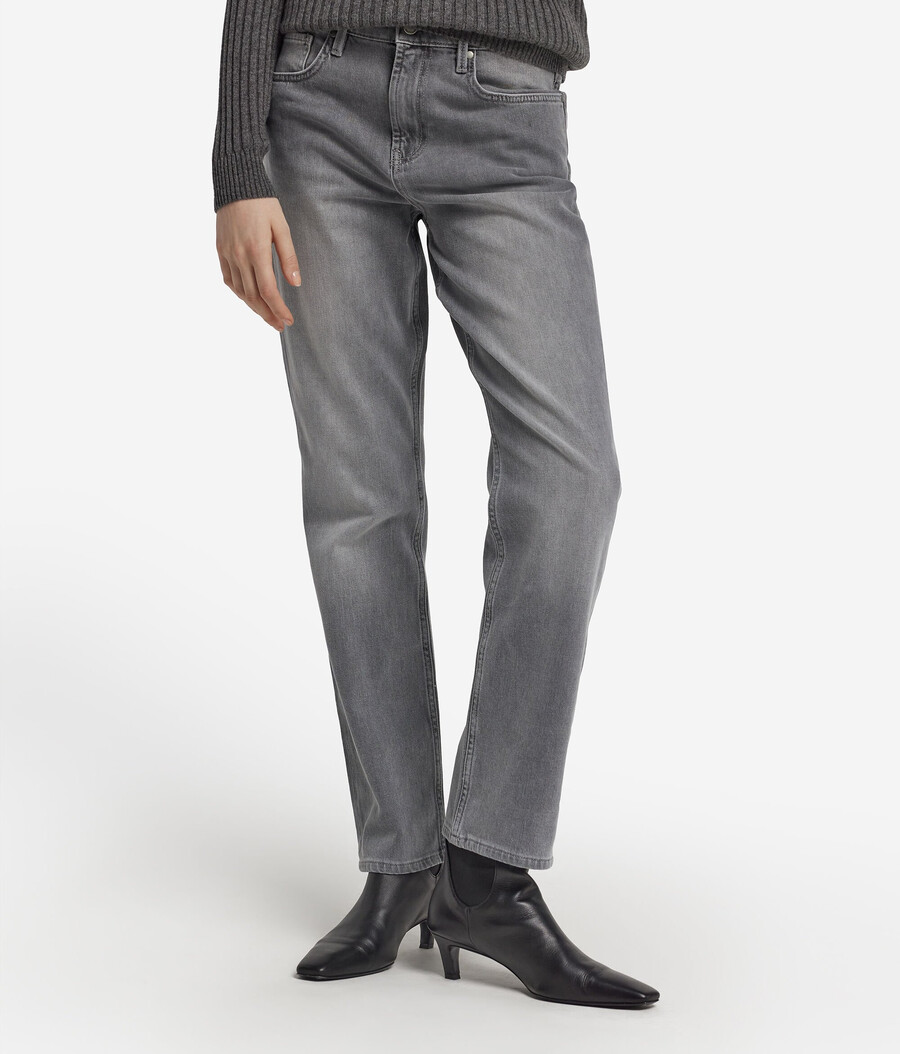 pantaloni in cashmere e denim