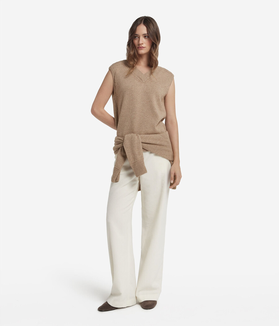 gilet in cashmere ultra morbido non tinto