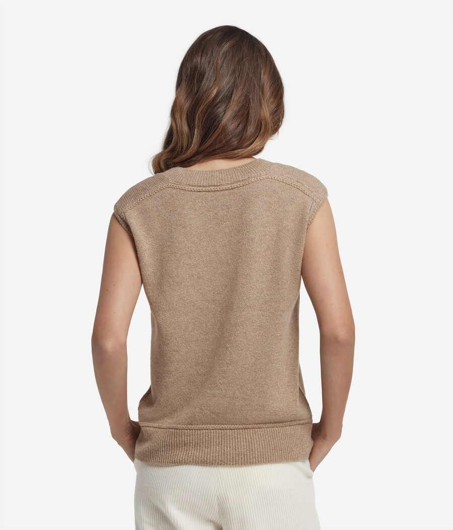 gilet in cashmere ultra morbido non tinto