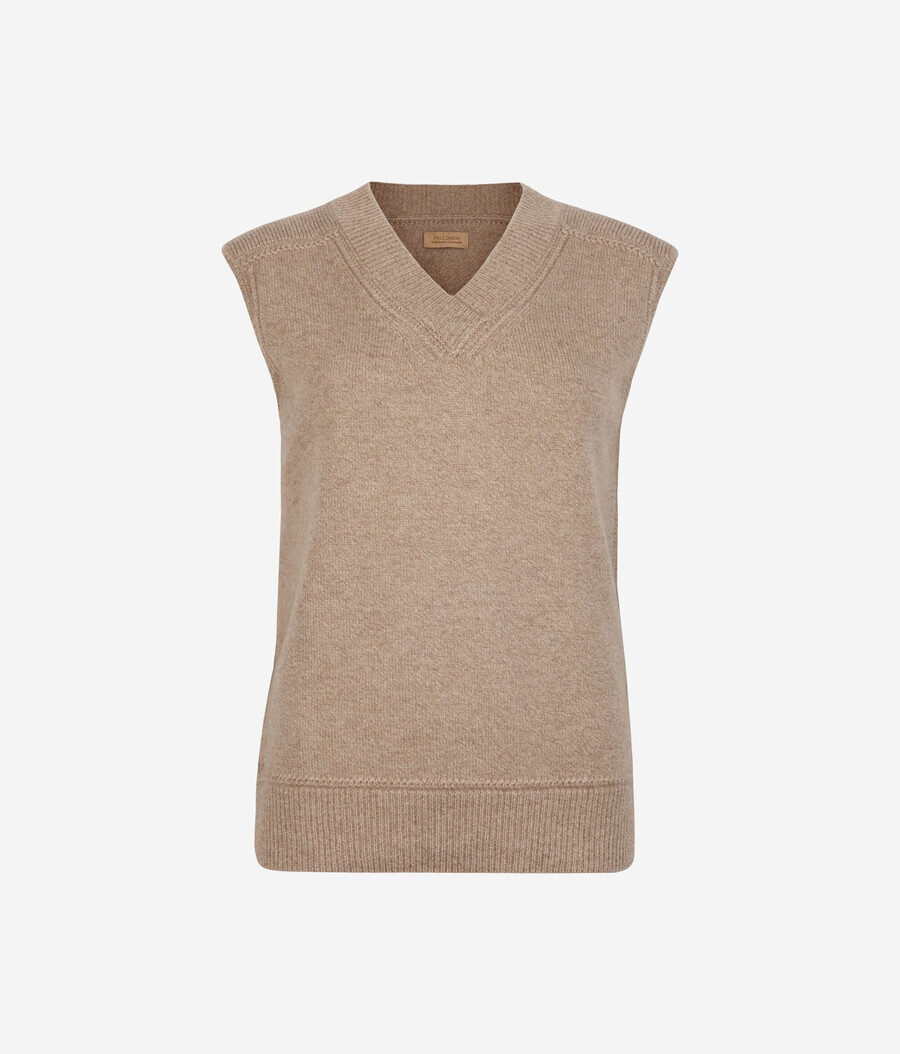 gilet in cashmere ultra morbido non tinto