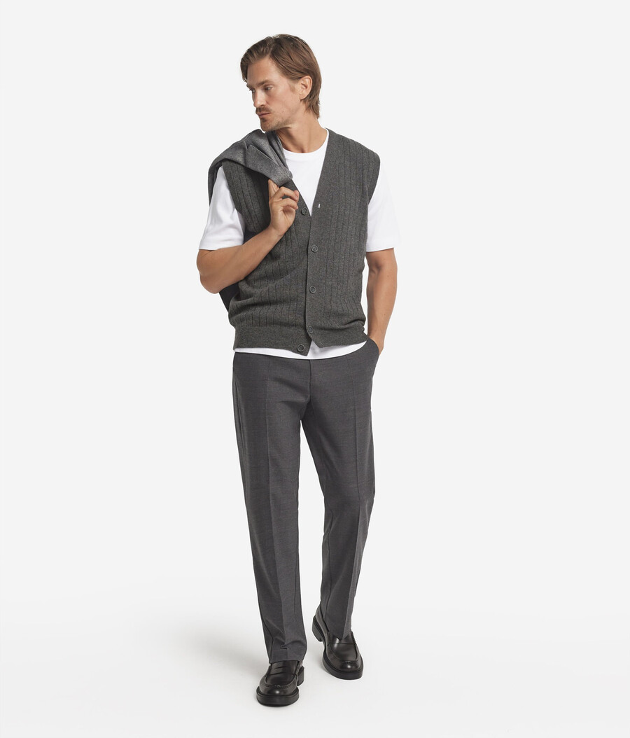 gilet in cashmere ultra morbido a coste