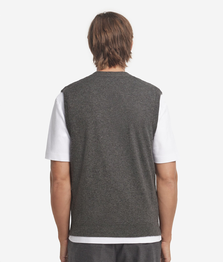gilet in cashmere ultra morbido a coste