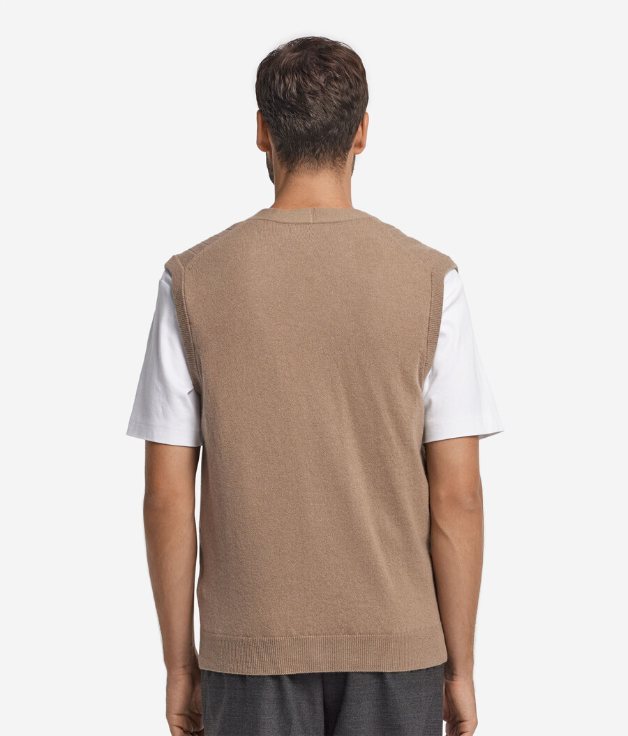 gilet in cashmere ultra morbido a coste