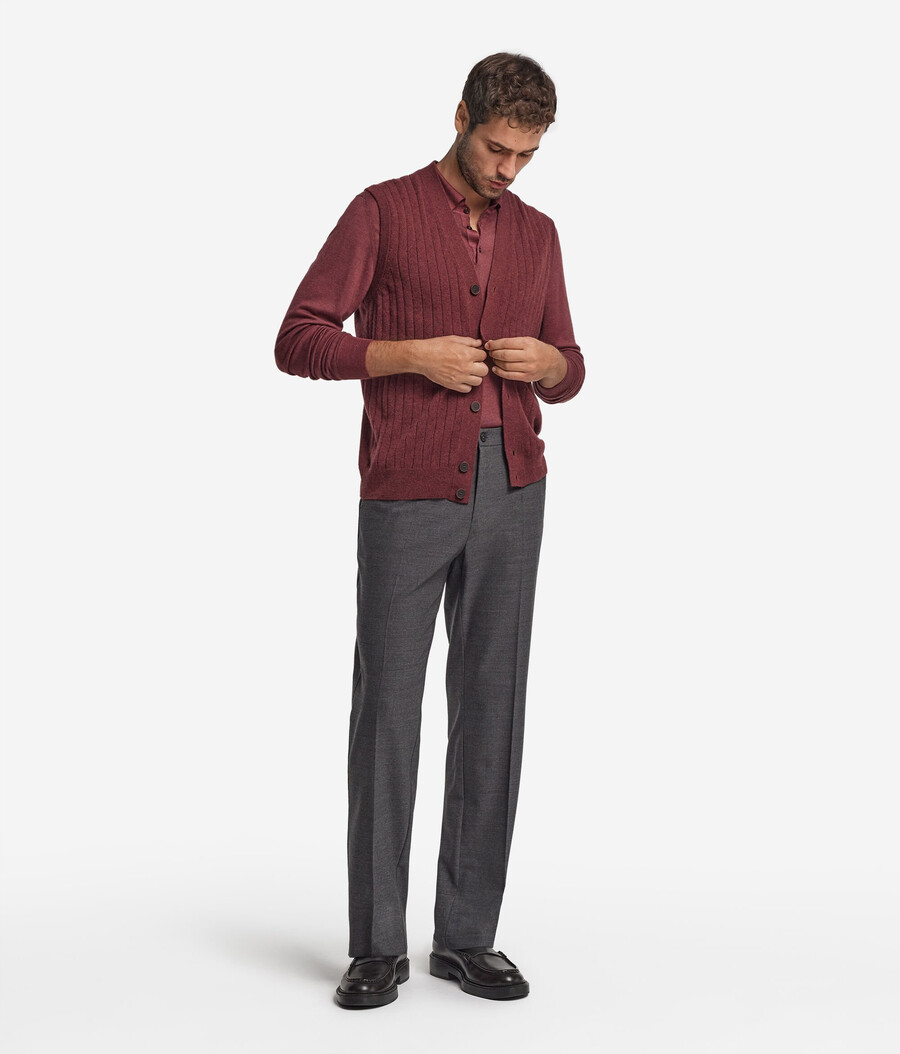 gilet in cashmere ultra morbido a coste