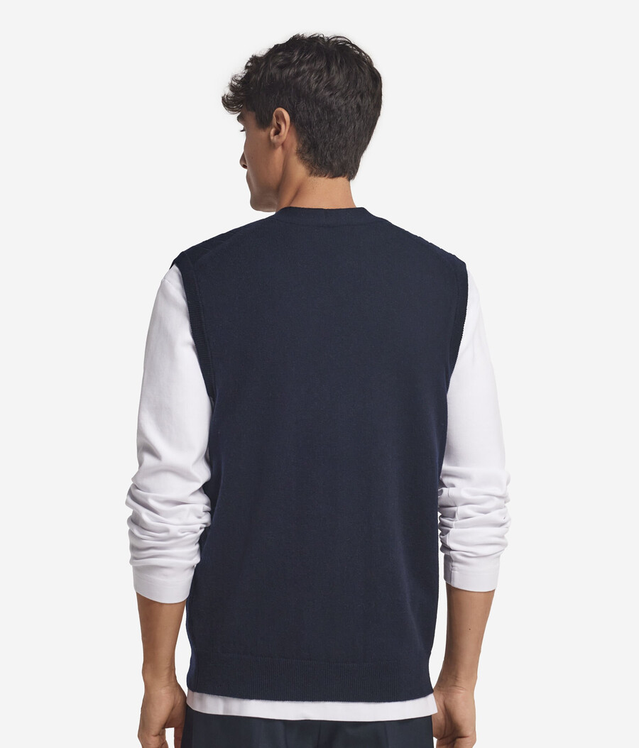 gilet in cashmere ultra morbido a coste