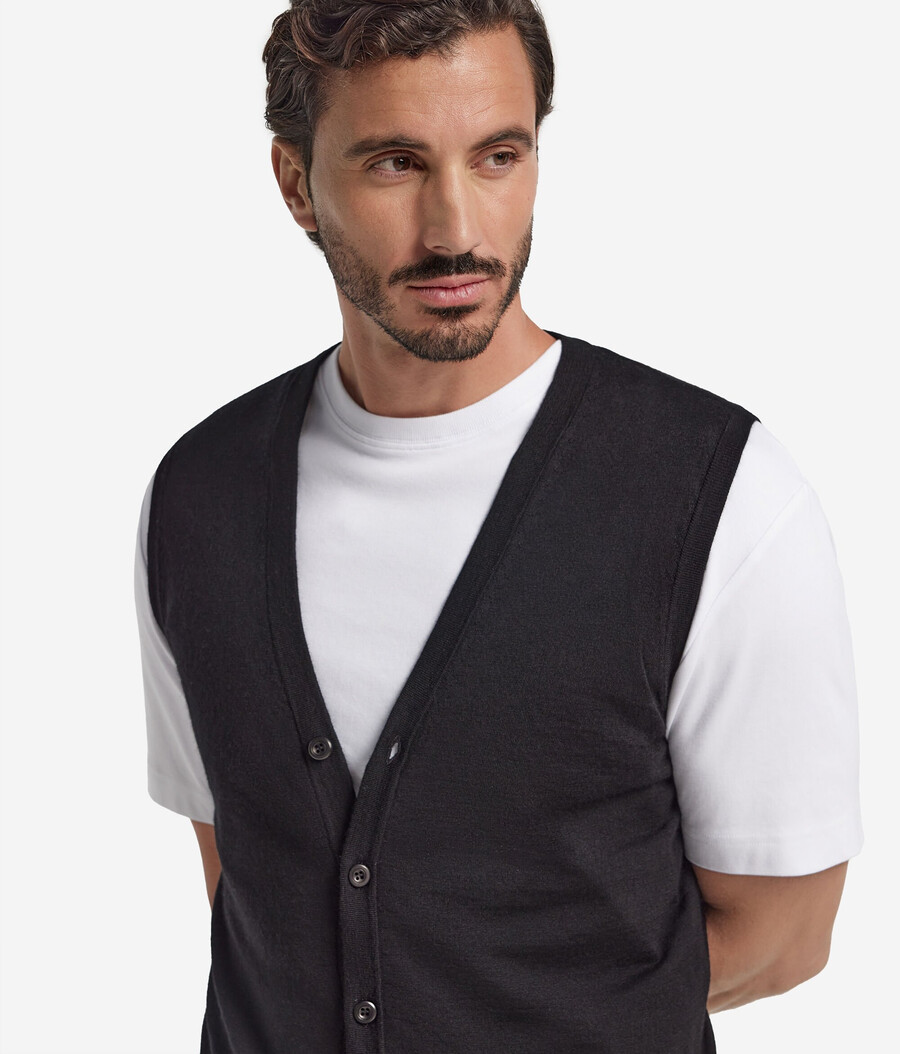 gilet in cashmere ultrafine