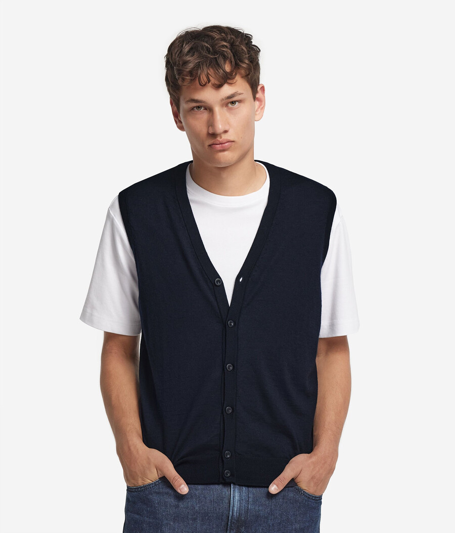 gilet in cashmere ultrafine