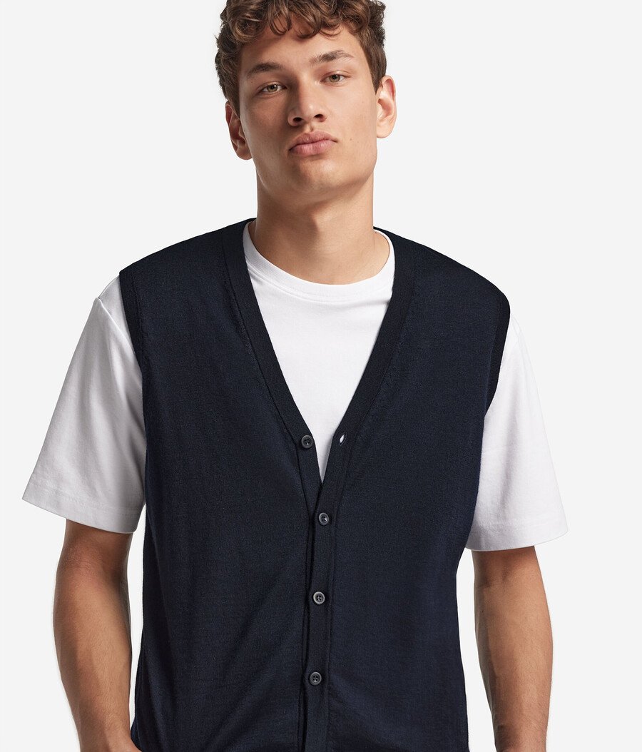 gilet in cashmere ultrafine